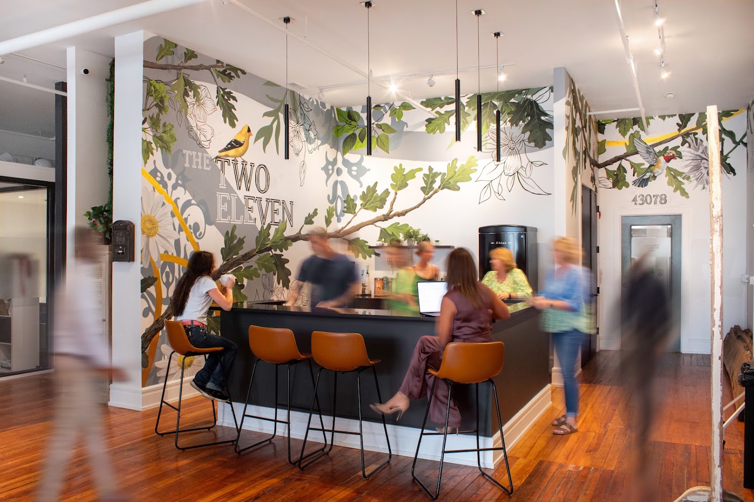 Gathering Garden mural at The Two Eleven