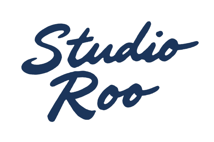 Studio Roo lettering vault, an animated sequence of hand-lettered words