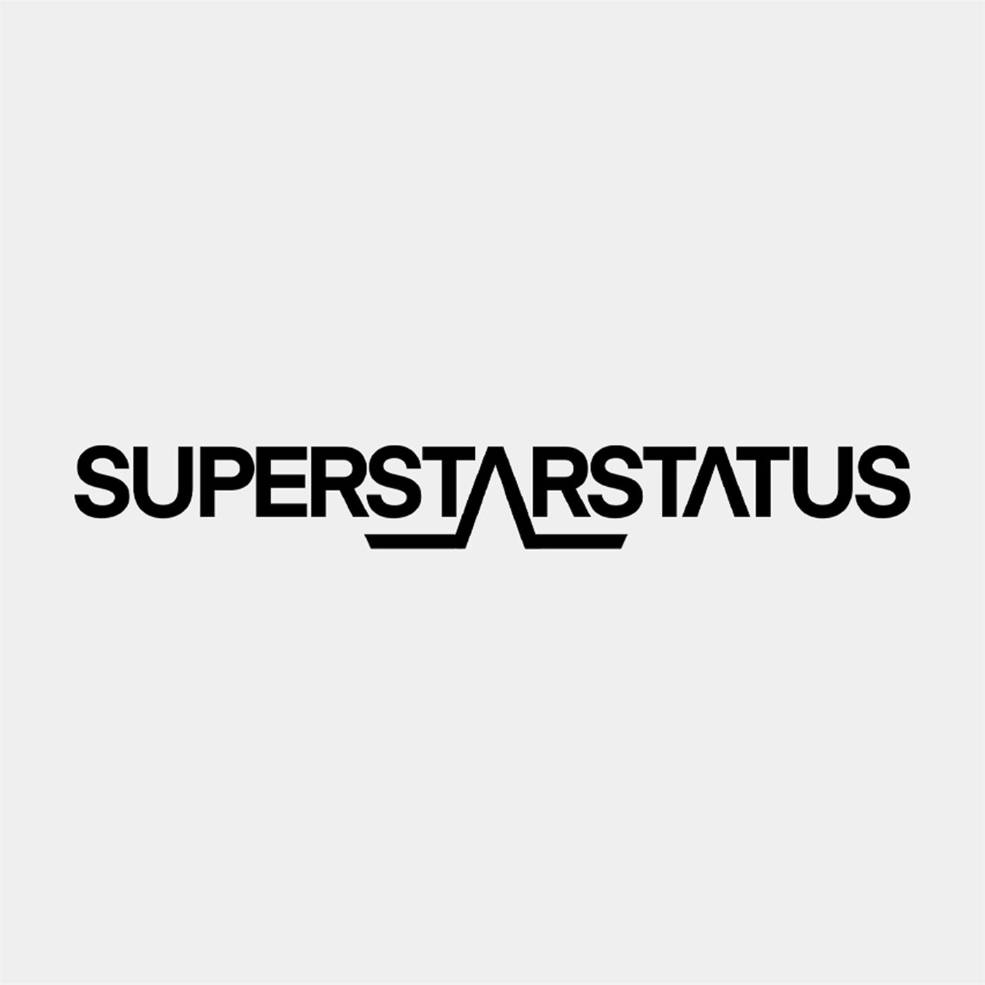 Superstar Status wordmark, the letters forming a star shape